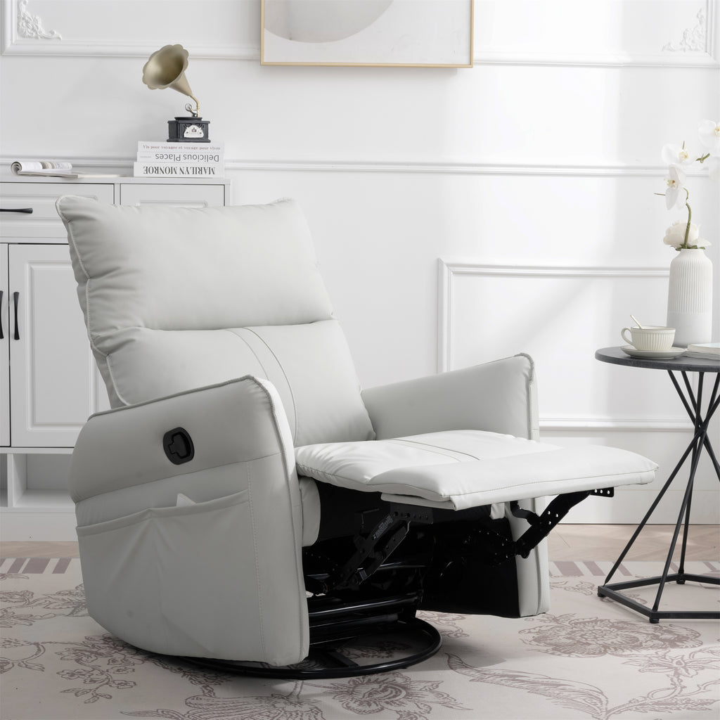 Power Swivel Rocker Recliner Chair for Adults, 270° Swivel Rocking Recliner Chair,Electric Small Recliners for Small Spaces, Single Sofa Recliner for Living Room, Bedroom