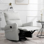 Power Swivel Rocker Recliner Chair for Adults, 270° Swivel Rocking Recliner Chair,Electric Small Recliners for Small Spaces, Single Sofa Recliner for Living Room, Bedroom