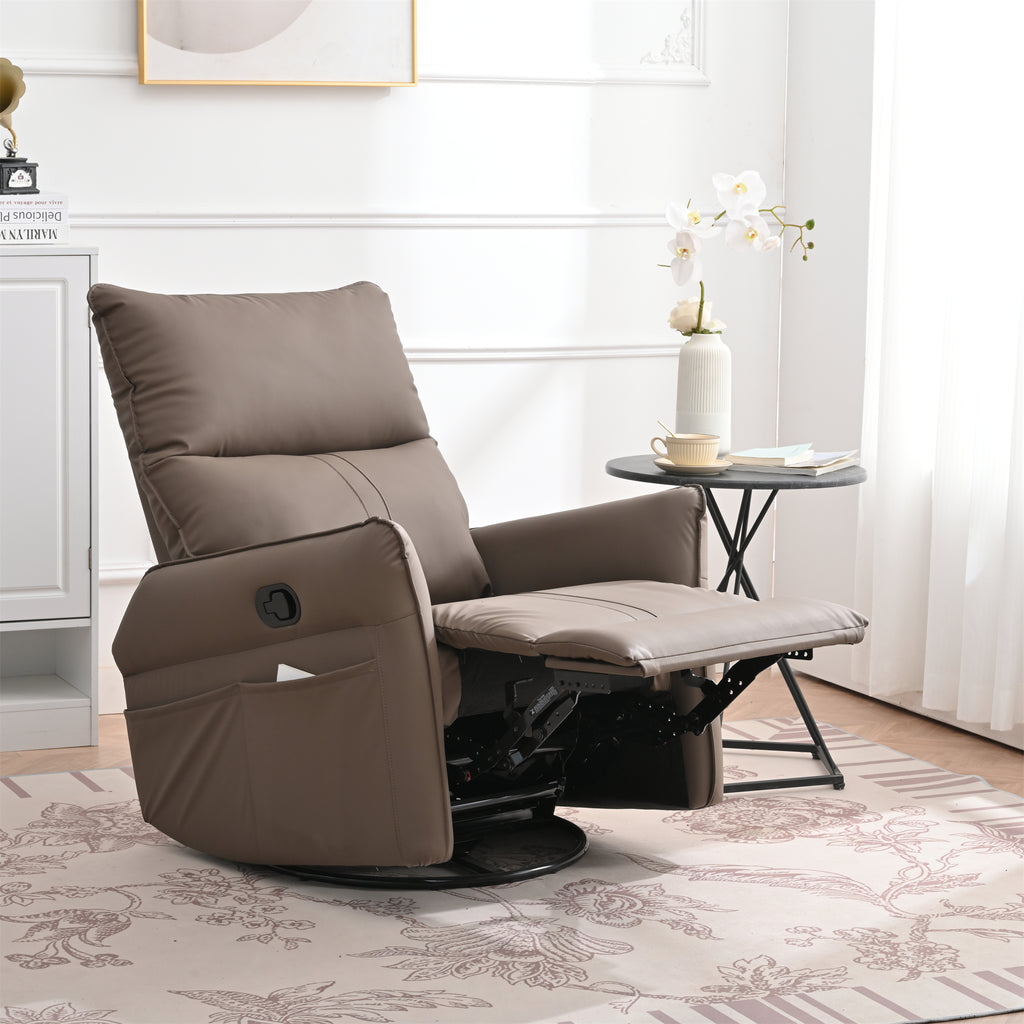 Power Swivel Rocker Recliner Chair for Adults, 270° Swivel Rocking Recliner Chair,Electric Small Recliners for Small Spaces, Single Sofa Recliner for Living Room, Bedroom