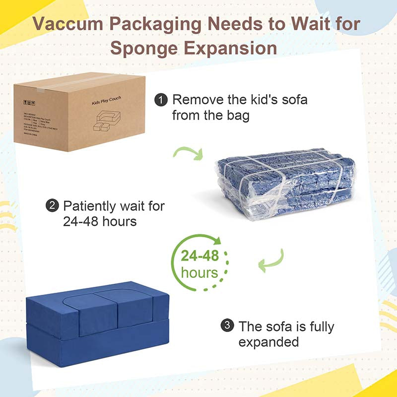 【Clearance Sale】Kids Couch Sofa, 4 Pcs Modular Toddler Couch, Freely Removable Kids Chair Sofa for Playing, Creativity, Sleeping for Playroom, Bedroom Furniture