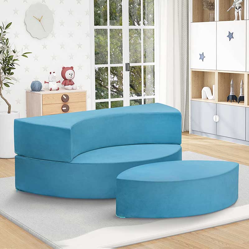 【Clearance Sale】3Pcs Modular Kids Play Couch, Creativing Playroom Floor Sofa Furniture for Children, Removable Fabric Cover