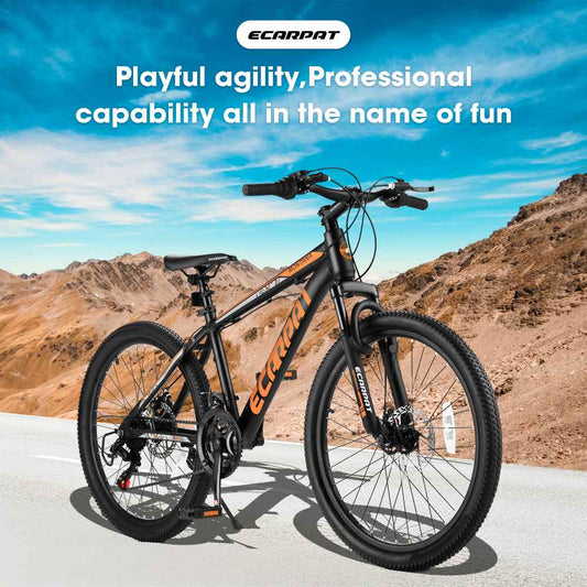 Mountain Bike for Men & Women / Aluminium Frame Bicycle Shimano 21-Speed with Dual Disc Brake