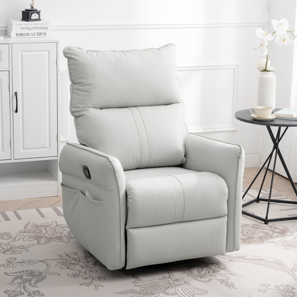 Power Swivel Rocker Recliner Chair for Adults, 270° Swivel Rocking Recliner Chair,Electric Small Recliners for Small Spaces, Single Sofa Recliner for Living Room, Bedroom