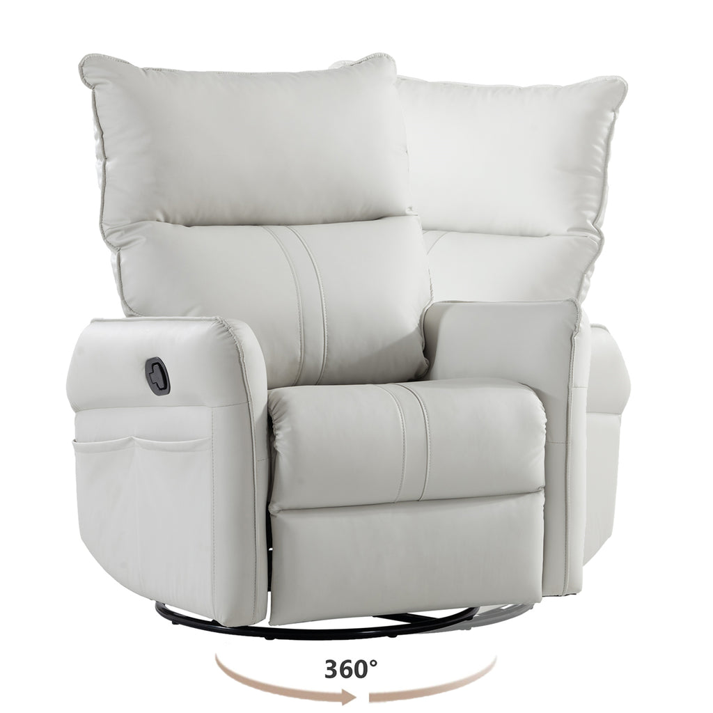Power Swivel Rocker Recliner Chair for Adults, 270° Swivel Rocking Recliner Chair,Electric Small Recliners for Small Spaces, Single Sofa Recliner for Living Room, Bedroom