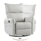 Power Swivel Rocker Recliner Chair for Adults, 270° Swivel Rocking Recliner Chair,Electric Small Recliners for Small Spaces, Single Sofa Recliner for Living Room, Bedroom