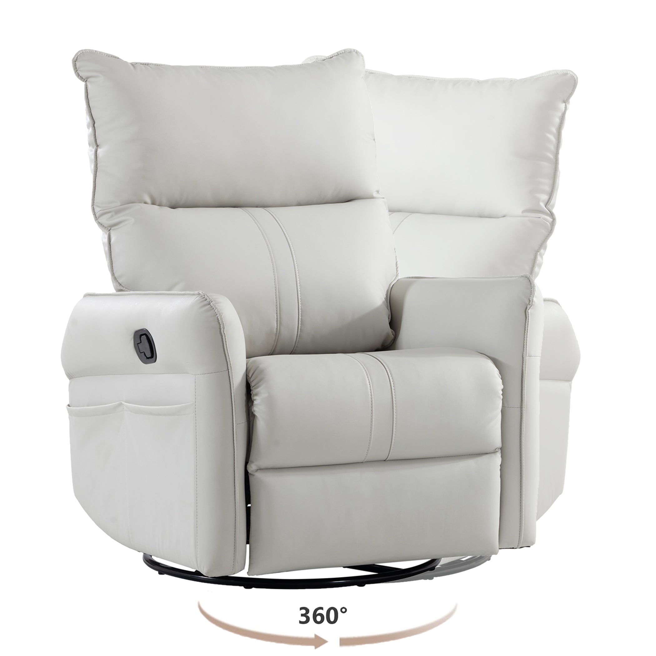 Power Swivel Rocker Recliner Chair for Adults, 270° Swivel Rocking Recliner Chair,Electric Small Recliners for Small Spaces, Single Sofa Recliner for Living Room, Bedroom