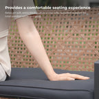 4-Piece Patio Furniture Set, Outdoor Balcony & Garden Seating with Acacia Wood Tabletop, Modern Black & Light Brown