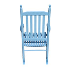 Wooden Porch Rocking Chair with Wide Arms, No Cushions for Patio or Living Room
