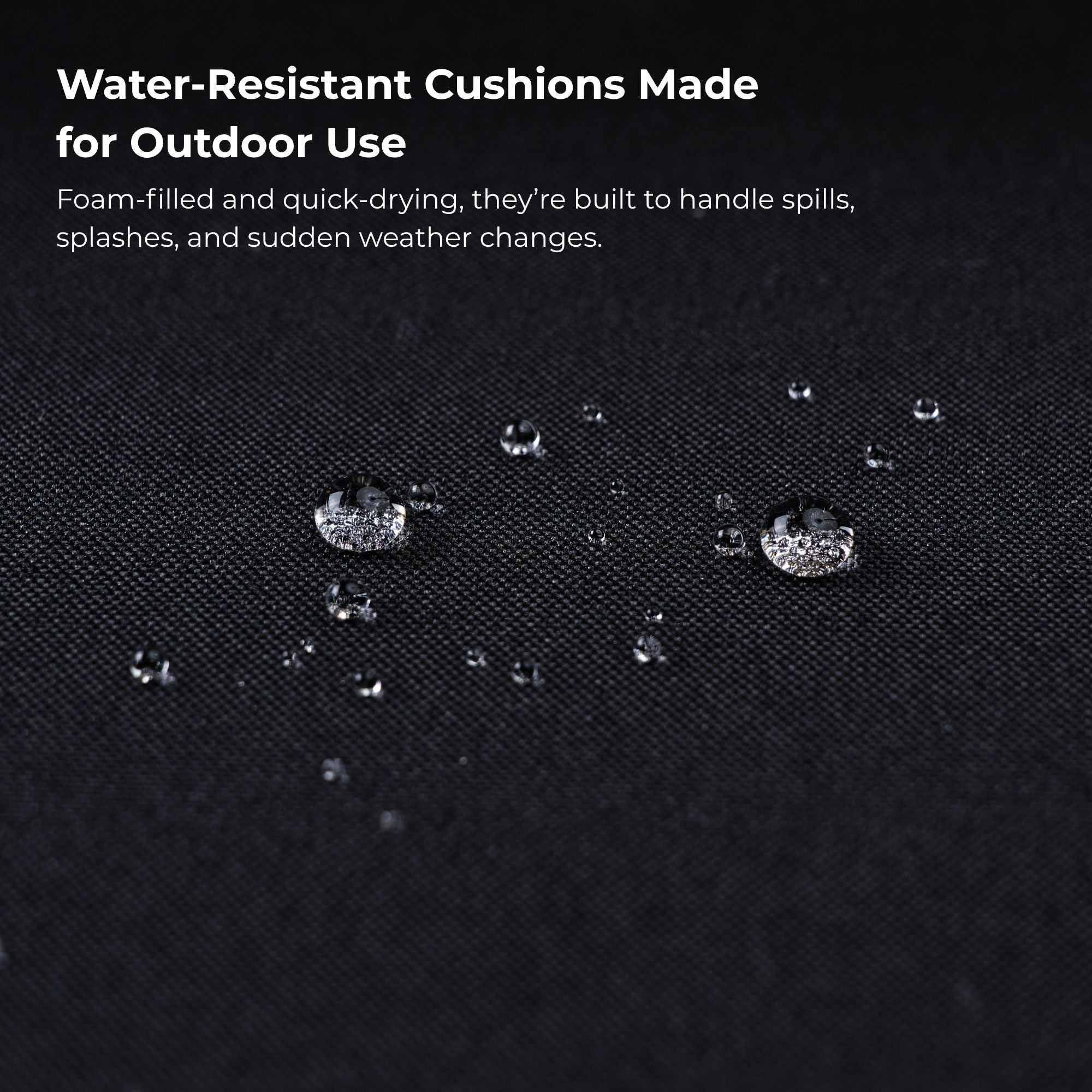 4-Piece Patio Furniture Set, Outdoor Balcony & Garden Seating with Acacia Wood Tabletop, Modern Black & Light Brown