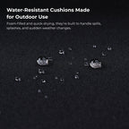 4-Piece Patio Furniture Set, Outdoor Balcony & Garden Seating with Acacia Wood Tabletop, Modern Black & Light Brown