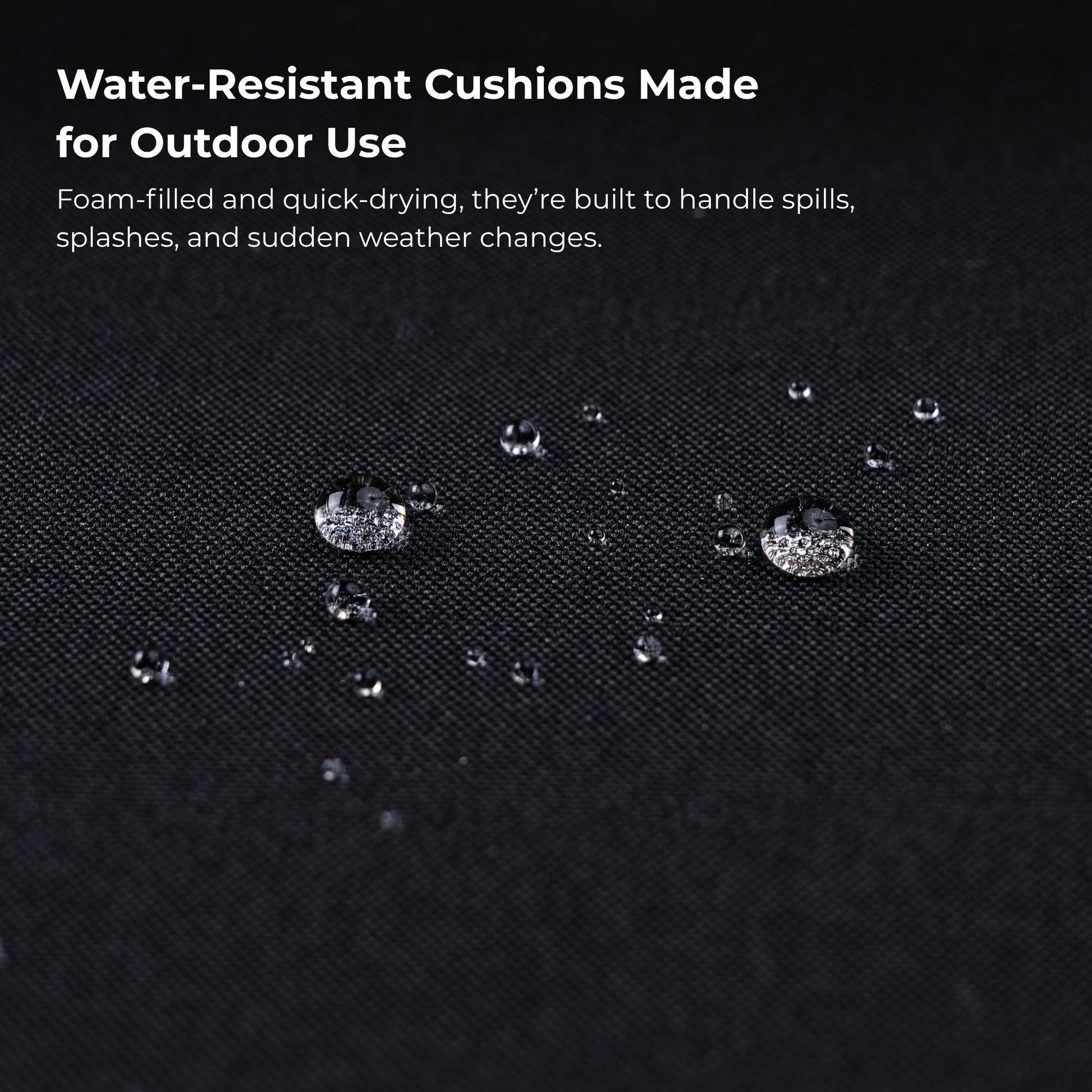 4-Piece Patio Furniture Set, Outdoor Balcony & Garden Seating with Acacia Wood Tabletop, Modern Black & Light Brown