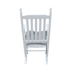 Wooden Porch Rocking Chair with Wide Arms, No Cushions for Patio or Living Room