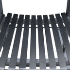Wooden Porch Rocking Chair with Wide Arms, No Cushions for Patio or Living Room