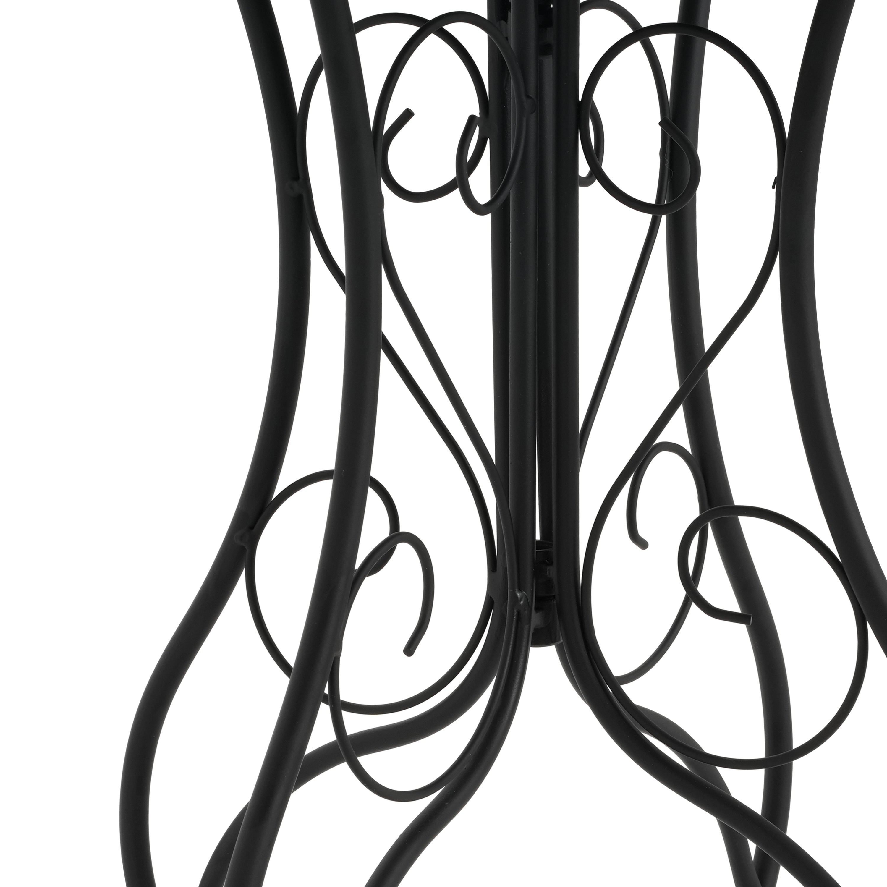 Round Ceramic Outdoor Side Table,Colorful+Black