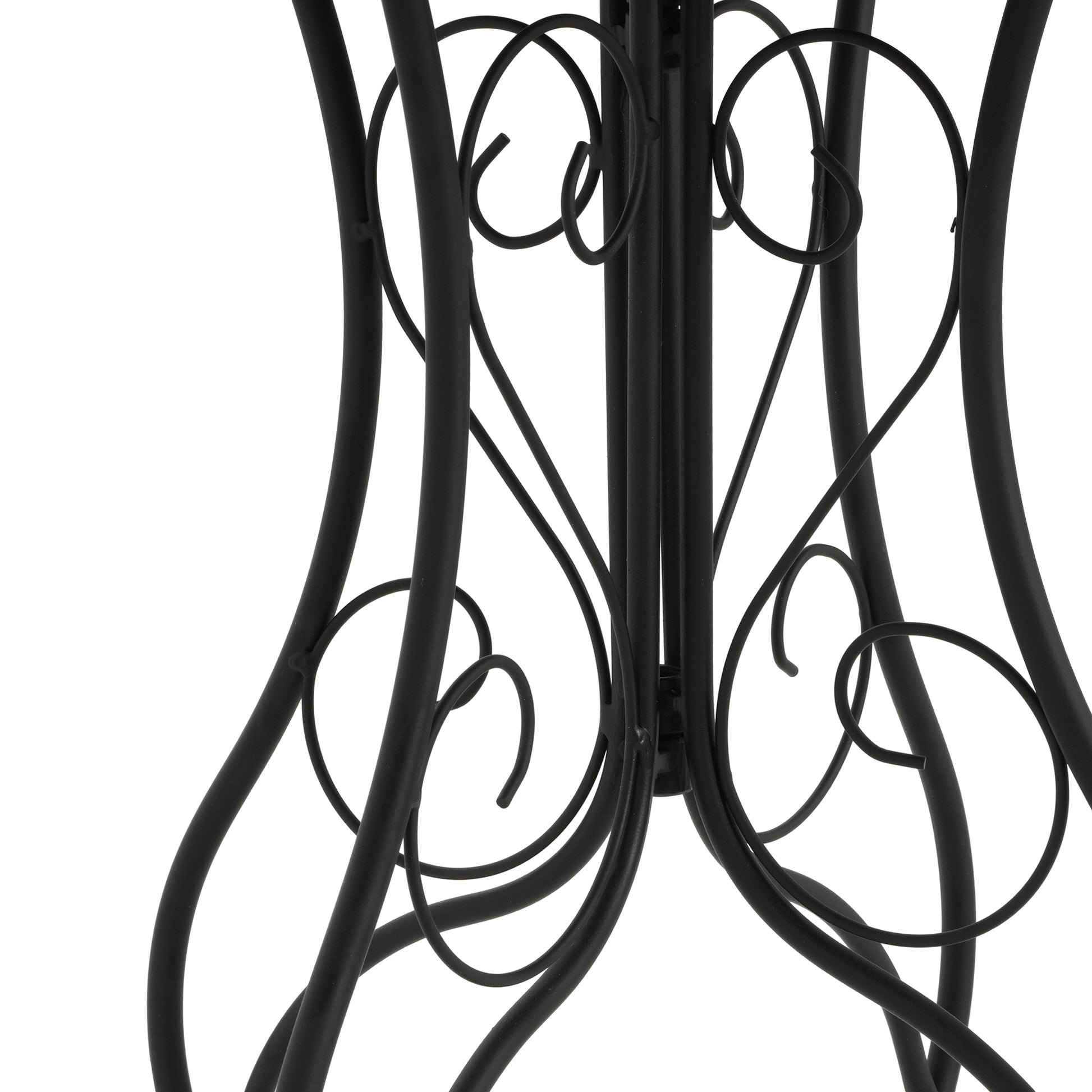 Round Ceramic Outdoor Side Table,Colorful+Black