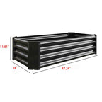 Metal Raised Garden Bed / 4×2×1ft Raised Planter Box for Flowers Plants, Vegetables Herb