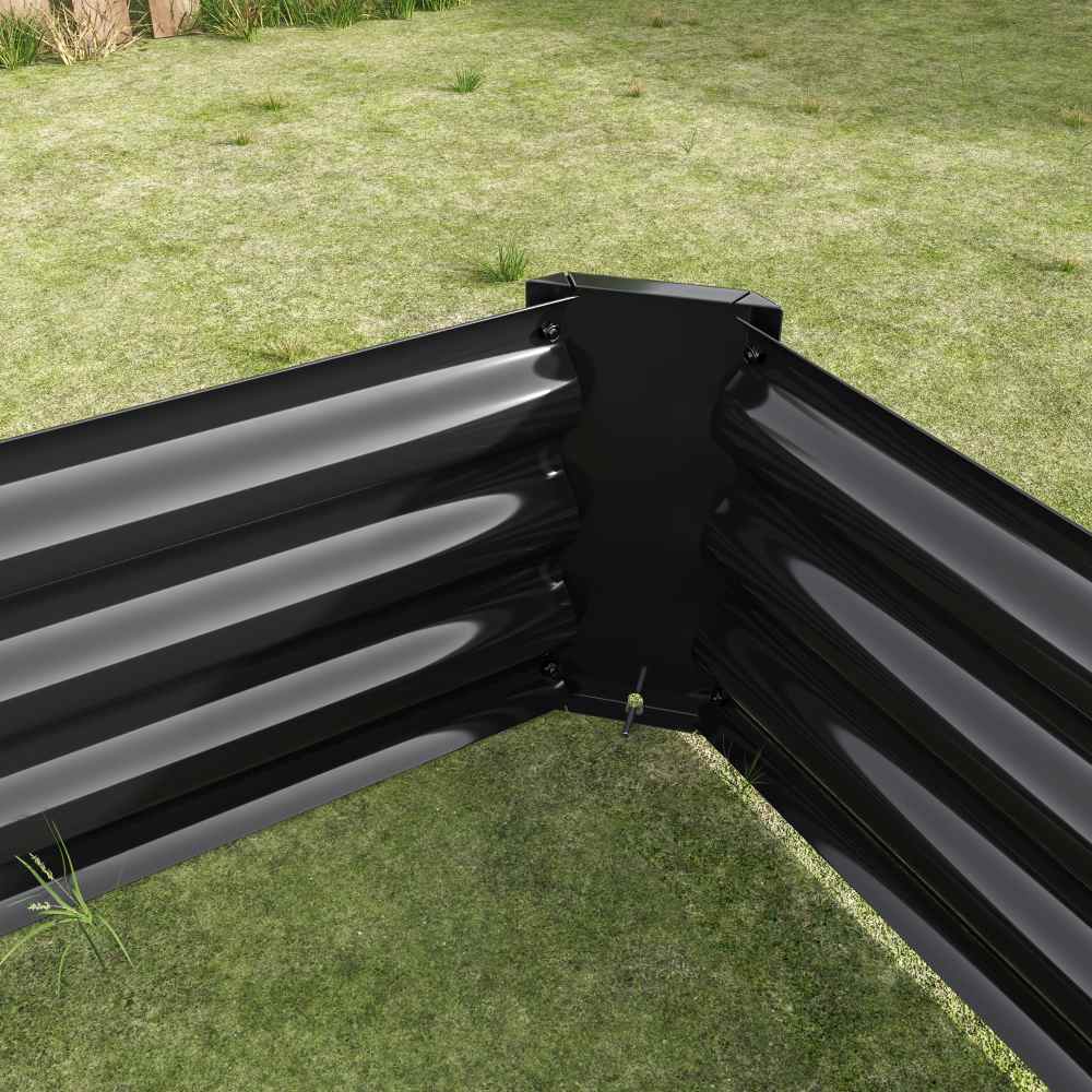Metal Raised Garden Bed / 4×2×1ft Raised Planter Box for Flowers Plants, Vegetables Herb