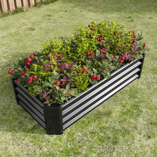 Metal Raised Garden Bed / 4×2×1ft Raised Planter Box for Flowers Plants, Vegetables Herb
