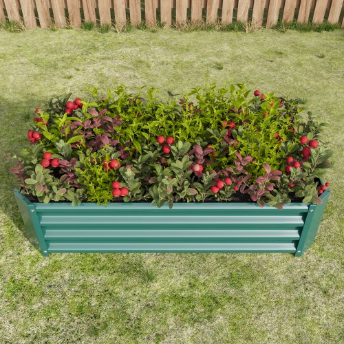 Metal Raised Garden Bed / 4×2×1ft Raised Planter Box for Flowers Plants, Vegetables Herb