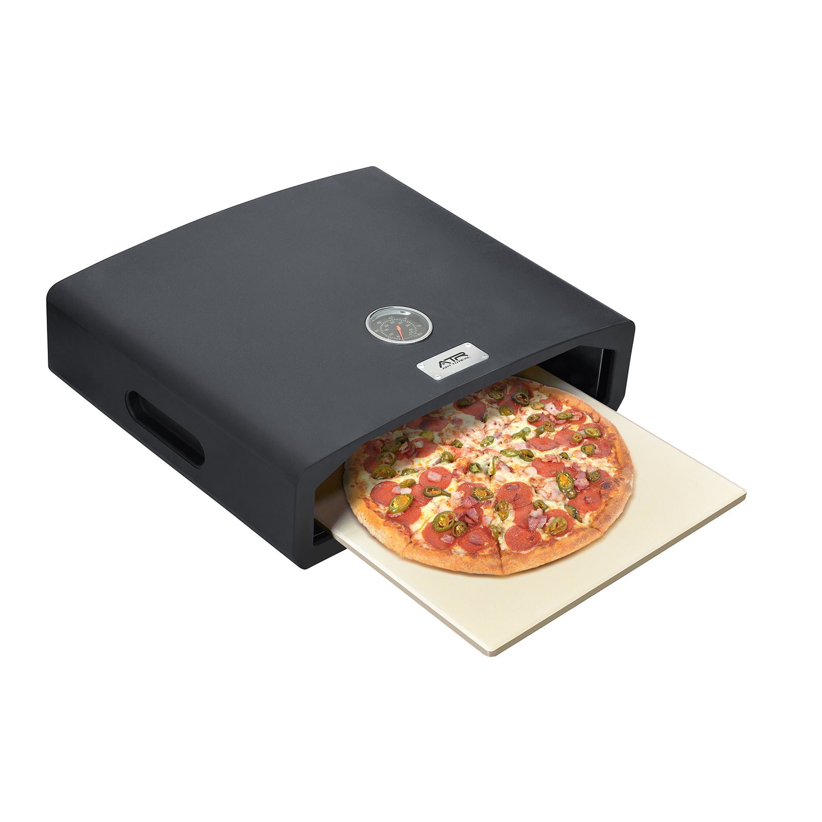 Arttoreal Portable Charcoal Pizza Oven, 15.7-inch Grill Top Outdoor Pizza Oven