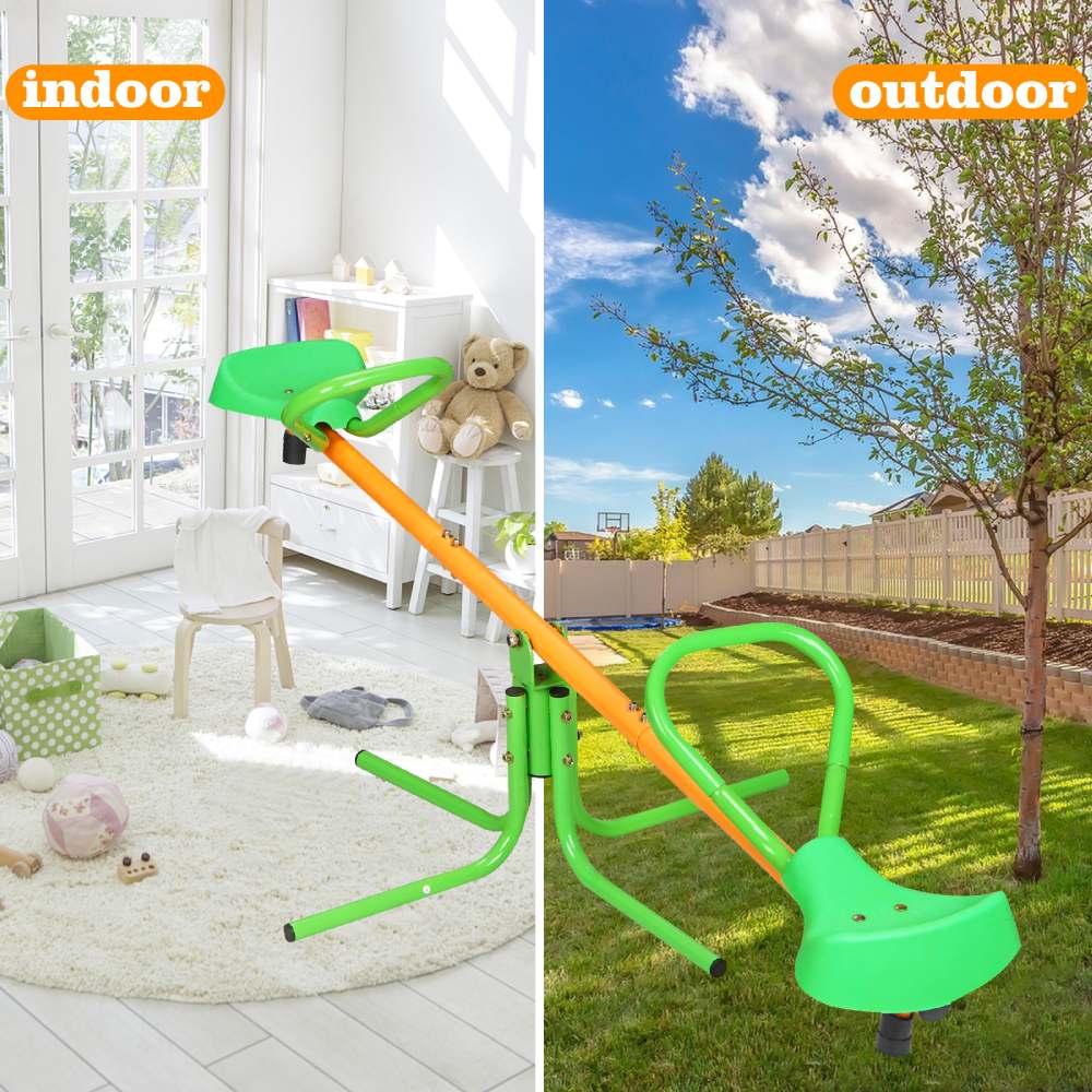 Outdoor Kids Swivel Seesaw / Home Playground Equipment Spinning Teeter Totter / Rotation Toy Set for Backyard