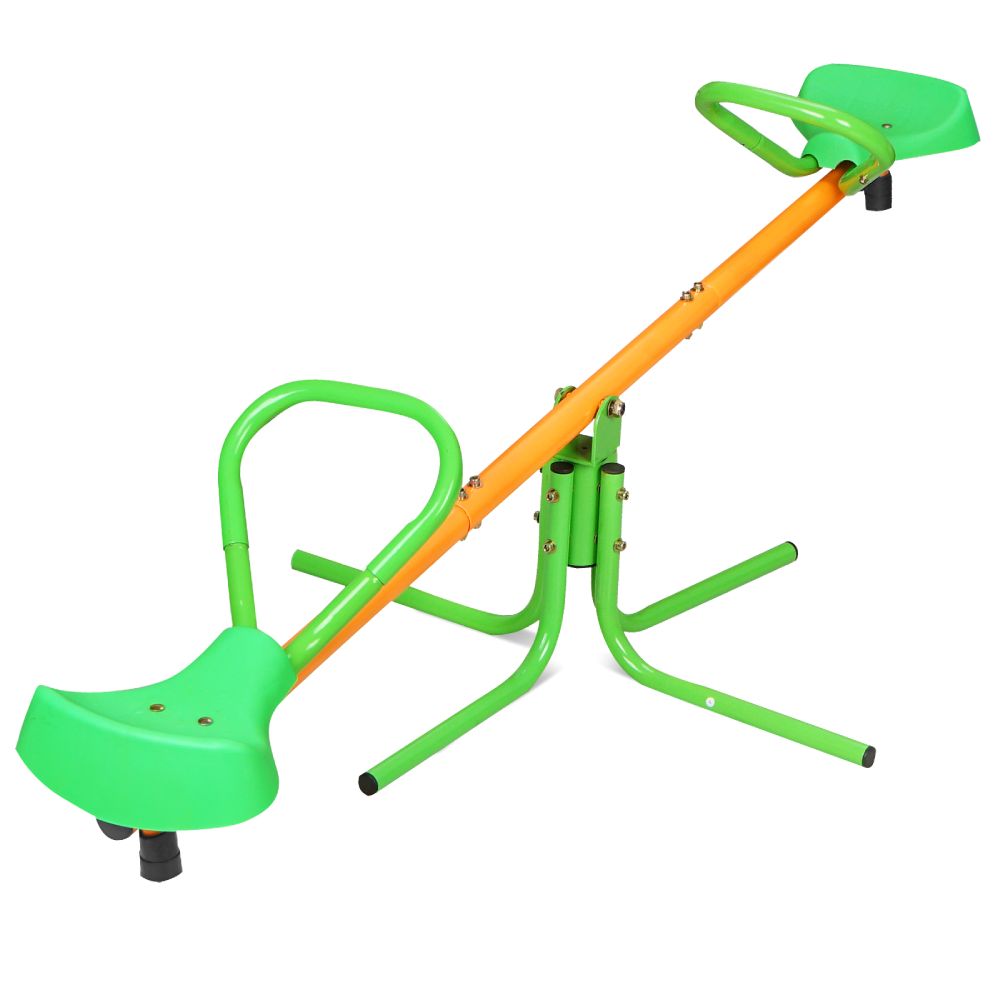 Outdoor Kids Swivel Seesaw / Home Playground Equipment Spinning Teeter Totter / Rotation Toy Set for Backyard
