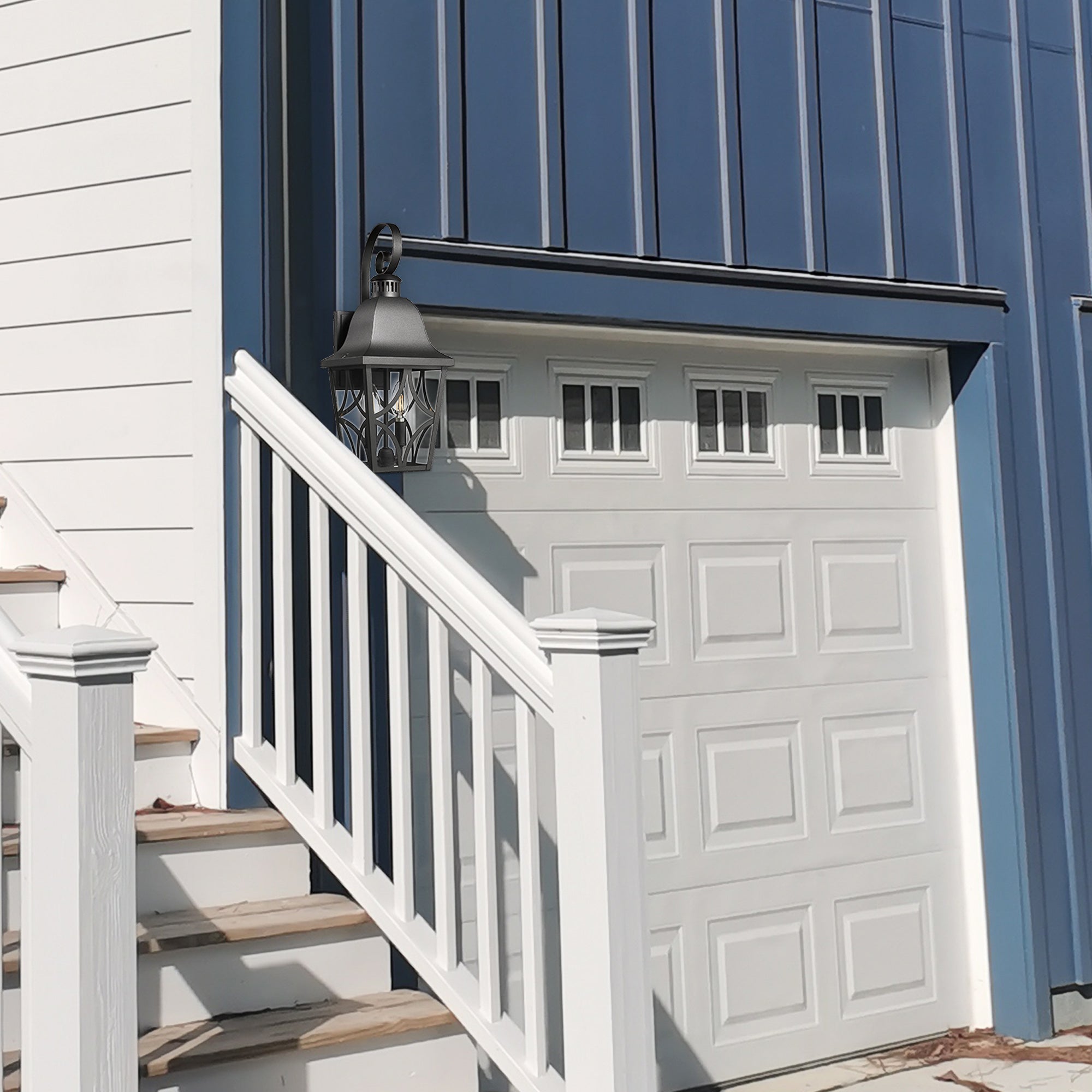 2 Pack Outdoor Wall Light Fixtures, Waterproof Exterior Wall Light Porch Light, Matte Black Outdoor Wall Light with Clear Glass, Outdoor Wall Light for House, Garage, Front Door