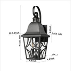 2 Pack Outdoor Wall Light Fixtures, Waterproof Exterior Wall Light Porch Light, Matte Black Outdoor Wall Light with Clear Glass, Outdoor Wall Light for House, Garage, Front Door