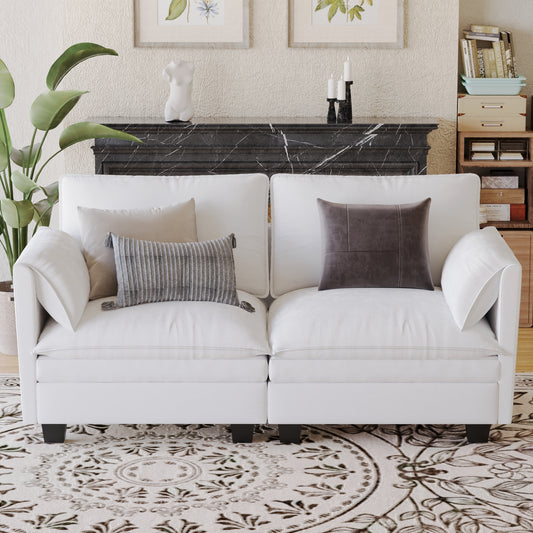 74.27'' Loveseat Sofa, 2 Seater Comfy Couch,Mid Century Modern Designed for Small Spaces, Apartment, Bedroom, Dorm, Office