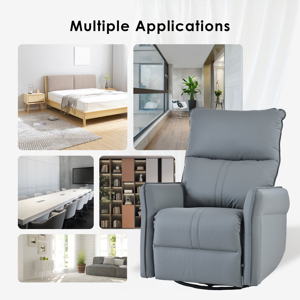 Power Swivel Rocker Recliner Chair for Adults, 270° Swivel Rocking Recliner Chair,Electric Small Recliners for Small Spaces, Single Sofa Recliner for Living Room, Bedroom