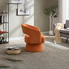 Swivel Barrel Chair, Velvet Accent Armchair 360 Degree Swivel Club Chair for Living Room Bedroom Reception Room