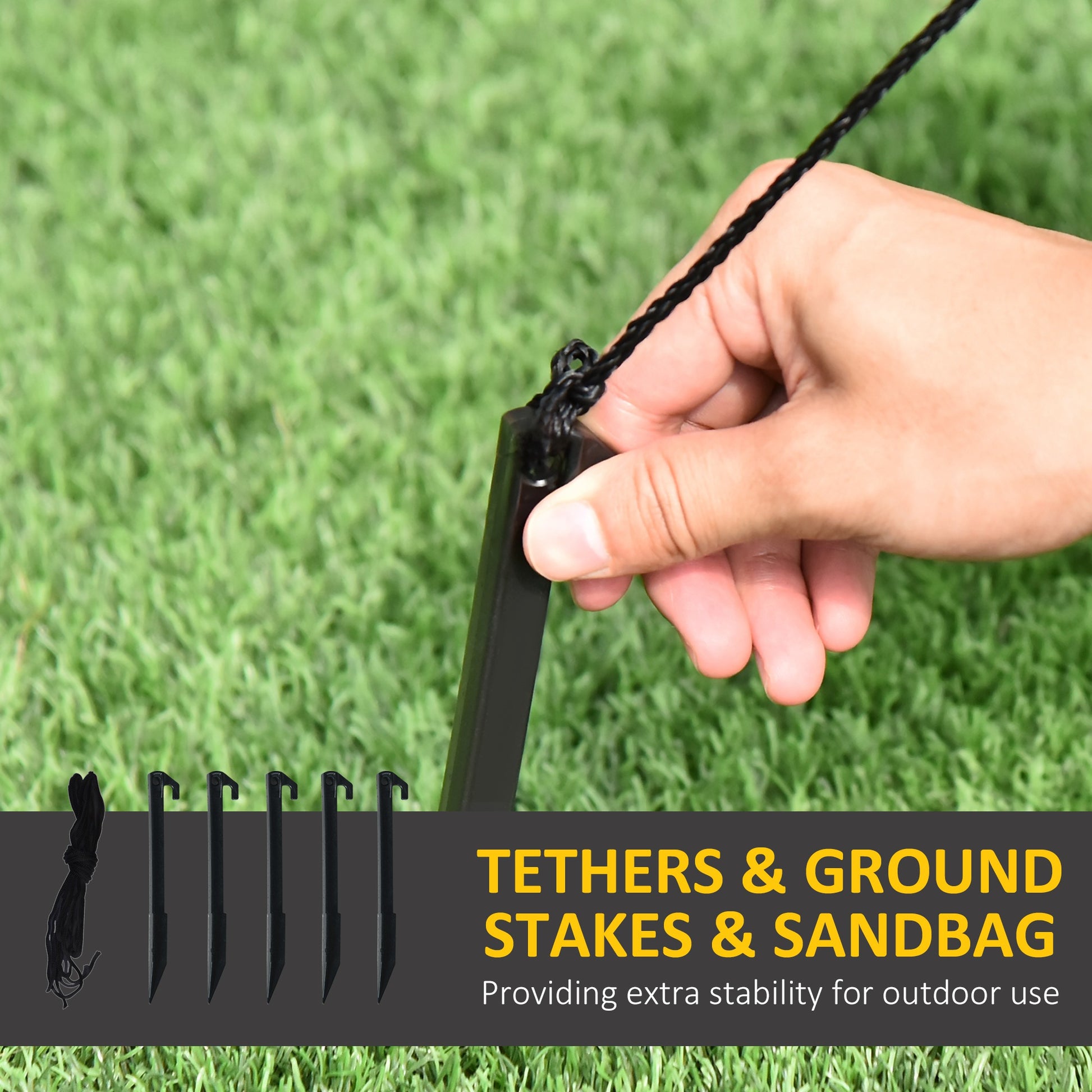 HOMCOM 7' Halloween Inflatable Outdoor Decoration Reaper Ghost Pumpkin, Blow Up LED Yard Decor for Garden, Lawn, Party, Holiday, Waterproof