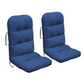 2Pcs Adirondack Chair Cushions, Rocking Chair Cushion, Replacement Seat Pad, High Back Patio Cushions with Ties, Sunscreen and Fade-Resistant