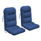 2Pcs Adirondack Chair Cushions, Rocking Chair Cushion, Replacement Seat Pad, High Back Patio Cushions with Ties, Sunscreen and Fade-Resistant