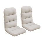 2Pcs Adirondack Chair Cushions, Rocking Chair Cushion, Replacement Seat Pad, High Back Patio Cushions with Ties, Sunscreen and Fade-Resistant