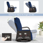 Arttoreal Outdoor Swivel Rattan Lounge Chair, 42.2 inches high,  – Indoor/Outdoor Recliner with Side Table
