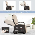 Arttoreal Outdoor Swivel Rattan Lounge Chair, 42.2 inches high,  – Indoor/Outdoor Recliner with Side Table