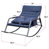 Double Rocking Chair with Side Pocket and Pillows, Recliner Lounge Chair for Patio, Living Room, Bedroom