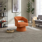 Swivel Barrel Chair, Velvet Accent Armchair 360 Degree Swivel Club Chair for Living Room Bedroom Reception Room