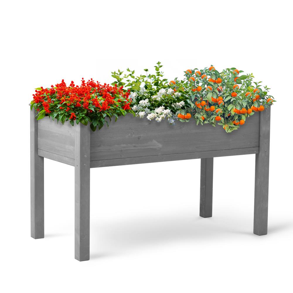 Raised Garden Bed Wooden Planter Box / Gardening Planting Bed for Vegetables Fruits Herb Grow