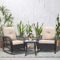 Outdoor Wicker Rocking Chair/Patio Rattan Single Conversation Chair