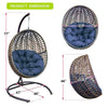 Outdoor Swing Hanging Egg Chair / Heavy Duty Wicker Porch Swing Sets / Outdoor Patio Balcony Garden Decoration