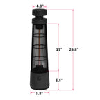 Electric Tower Space Heater with Touch Switch / Standing 1200W Infrared Patio Heater / Indoor Outdoor Portable Heater