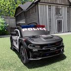 12V Kids Ride On Police Car w/Parents Remote Control / Battery Powered Electric Truck Car w/Bluetooth, Siren, Music, LED, 3 Speeds, USB, MP3, Spring Suspension
