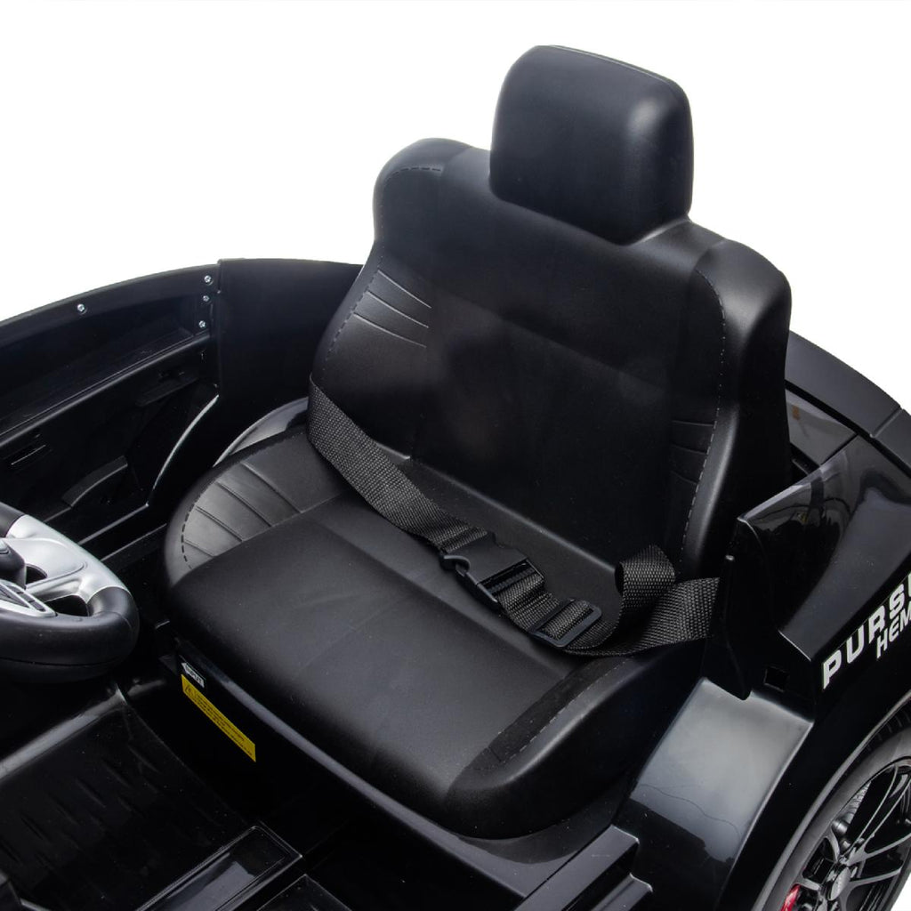 12V Kids Ride On Police Car w/Parents Remote Control / Battery Powered Electric Truck Car w/Bluetooth, Siren, Music, LED, 3 Speeds, USB, MP3, Spring Suspension