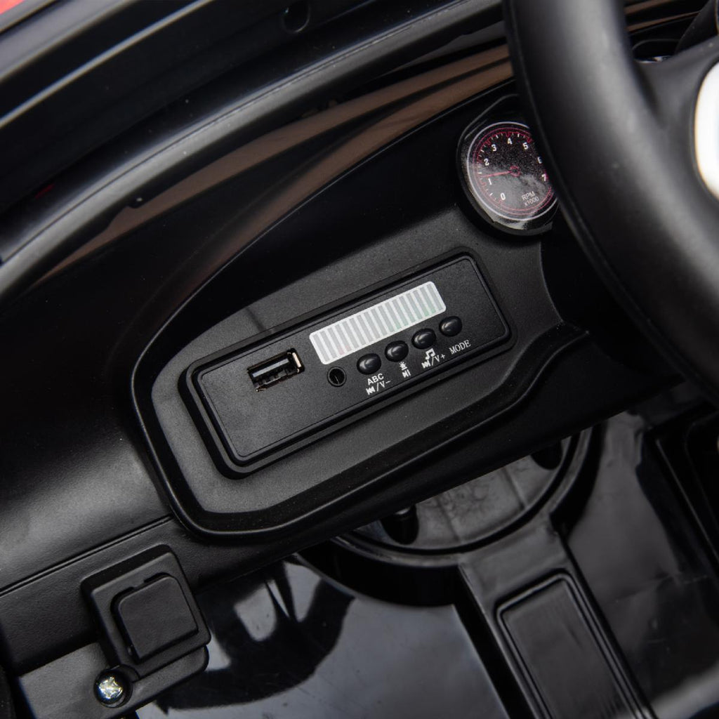 12V Kids Ride On Police Car w/Parents Remote Control / Battery Powered Electric Truck Car w/Bluetooth, Siren, Music, LED, 3 Speeds, USB, MP3, Spring Suspension