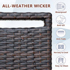 Arttoreal Outdoor Wicker Recliner / Rattan Sofa Recliner / Aluminum Frame Recliner Chair / Patio Furniture Single Armchair with Cushion