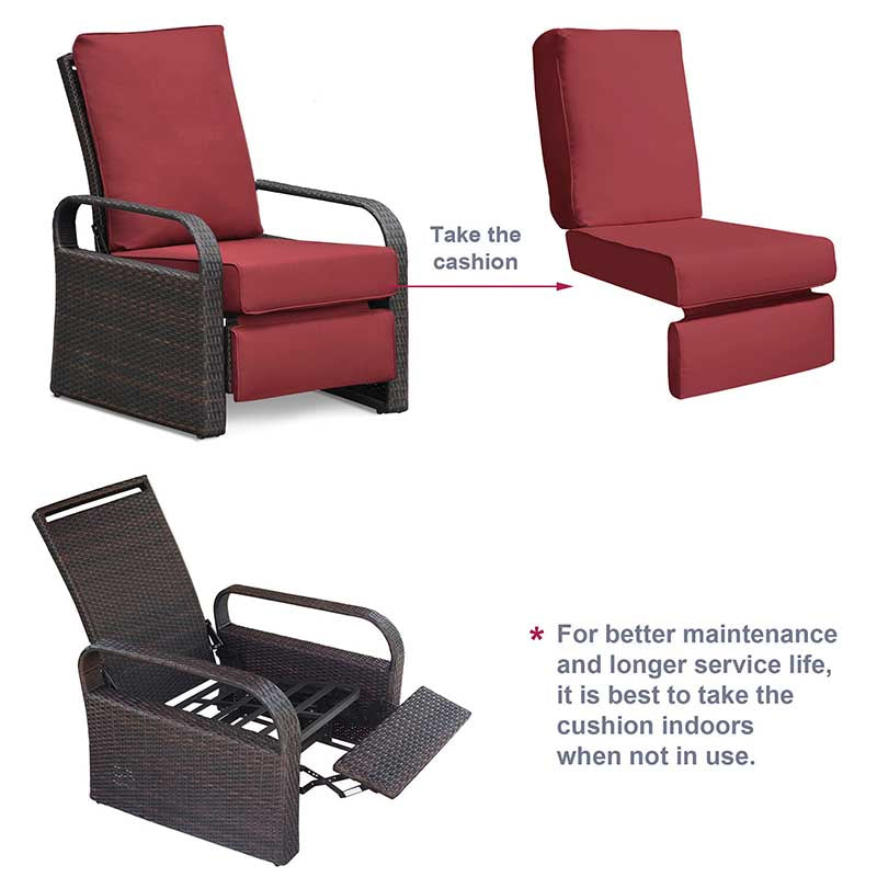 ATR Recliner Cushion Cover / Patio Wicker Recliner Cushion Cover (Cushion not included)