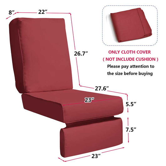 ATR Recliner Cushion Cover / Patio Wicker Recliner Cushion Cover (Cushion not included)