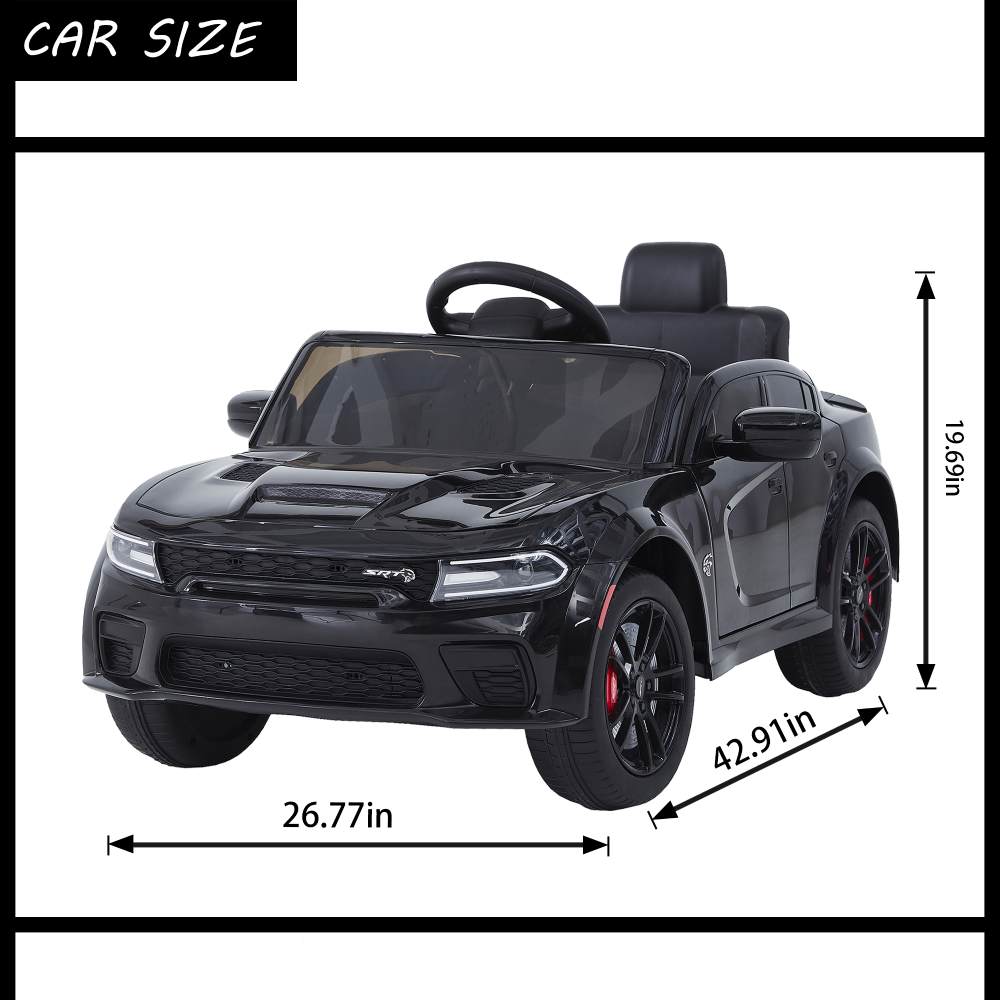 12v Kids Ride On Car w/Parents Remote Control / Electric Car for Kids with 3 Speeds, Power Display, Bluetooth, LED light